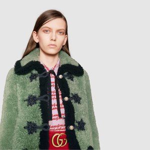$8550 Gucci Fur Shearling Runway Jacket